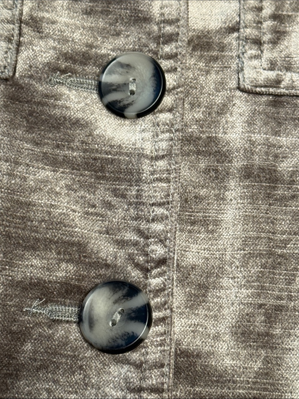 CAbi Velvet Utility Jacket in Silvery Gray - Picture 6 of 9